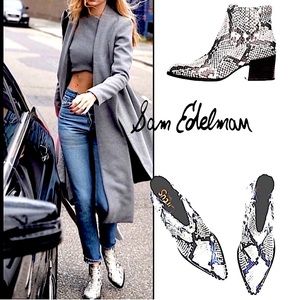 Circus By Sam Edelman Whistler Snake embossed Cashmere Western Ankle Boot